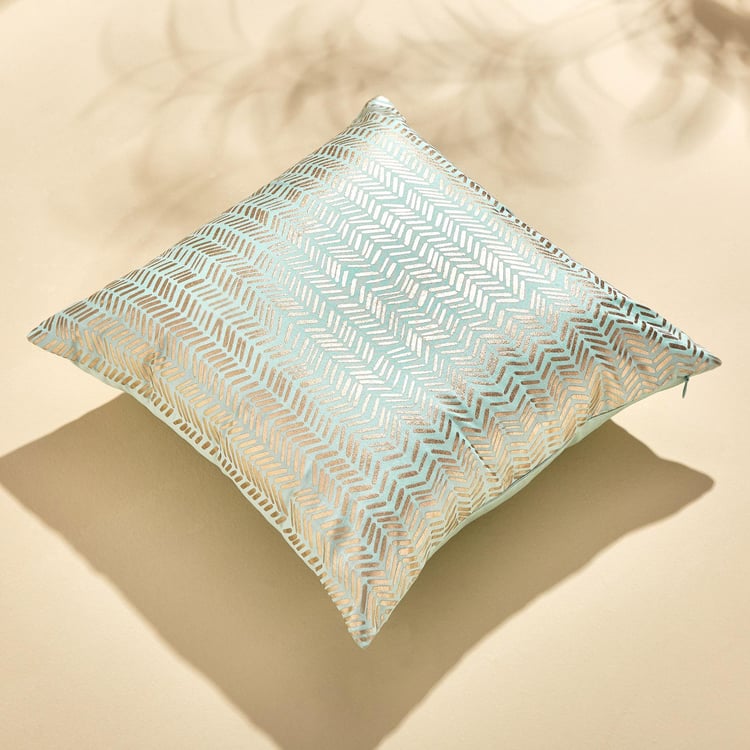 Velour Foil Print Cushion Cover - 40x40cm