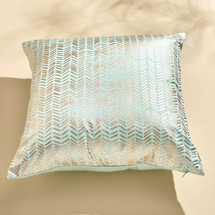 Velour Foil Print Cushion Cover - 40x40cm