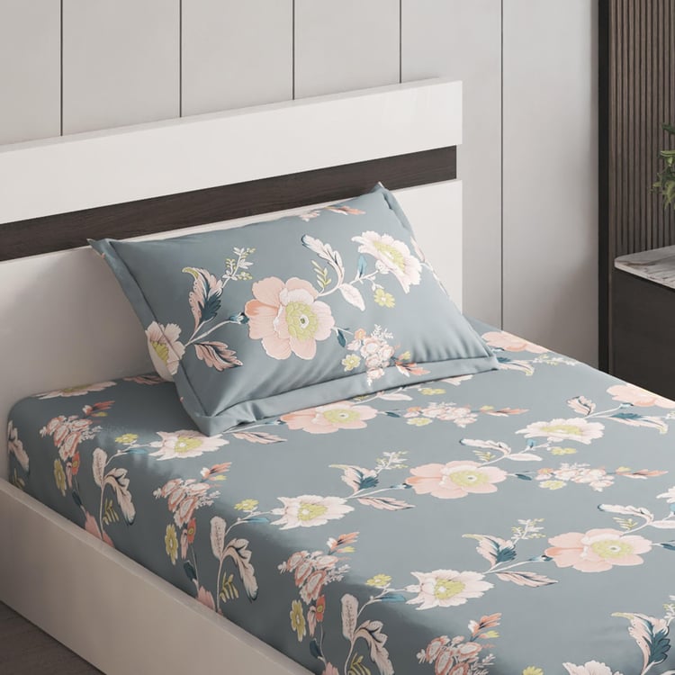 Corsica Elegant Microfibre Printed 2Pcs Single Bedsheet Set