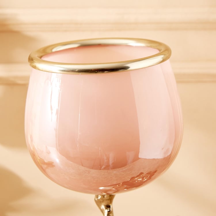 Eternity Vivere Glass Lotus Pedestal Votive Holder