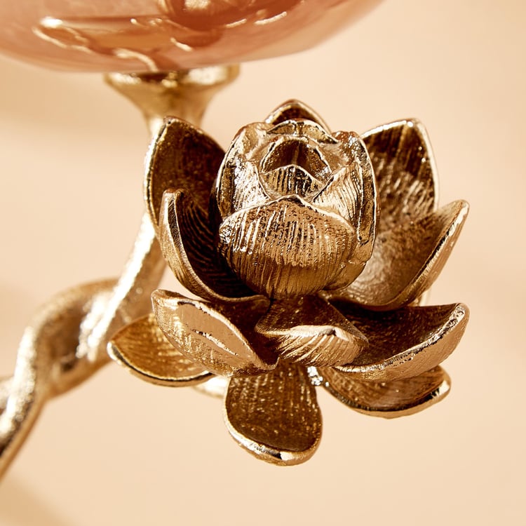 Eternity Vivere Glass Lotus Pedestal Votive Holder