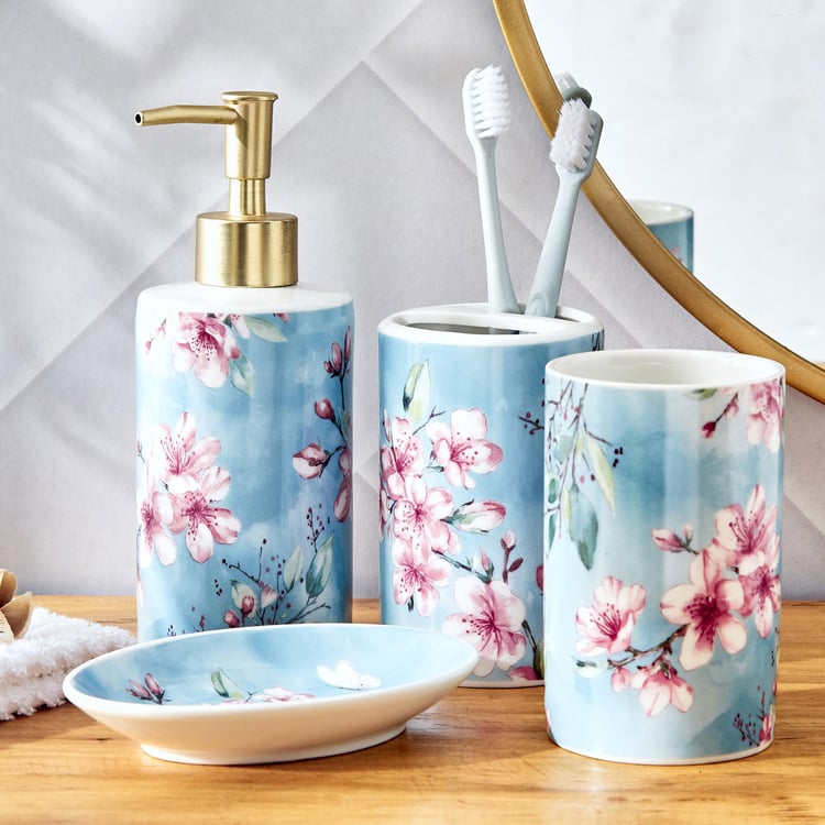 Nova Senorita Ceramic Cherry Blossom Toothbrush Holder