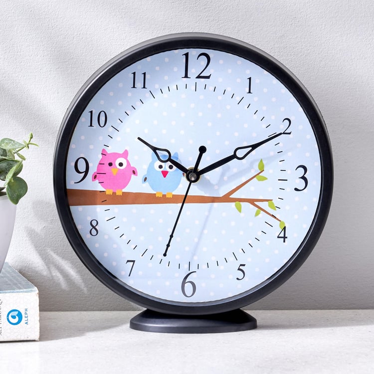 Corsica Birds Printed Wall Clock - 20x21cm