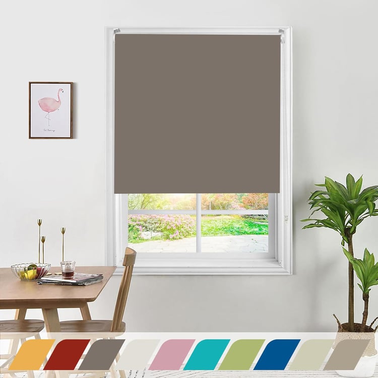 DECO WINDOW Grey Translucent Roller Blind - 54x84"