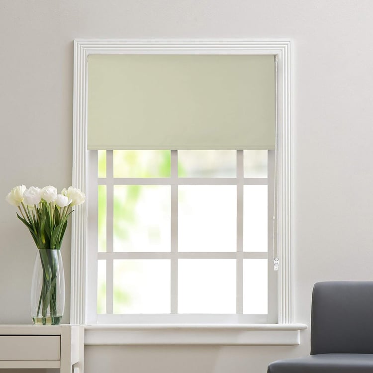 DECO WINDOW Off-White Blackout Roller Blind - 54x84"