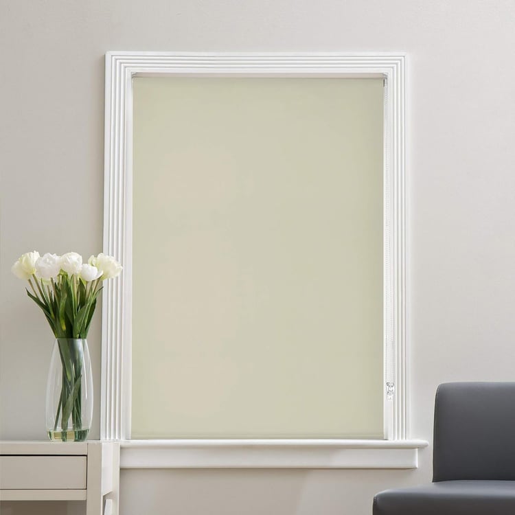 DECO WINDOW Off-White Blackout Roller Blind - 54x84"