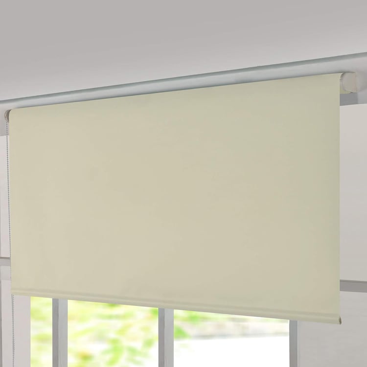 DECO WINDOW Off-White Blackout Roller Blind - 54x84"