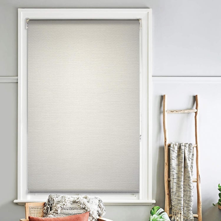 DECO WINDOW Off-White Chic Light Filtering Roller Blind - 48x84"