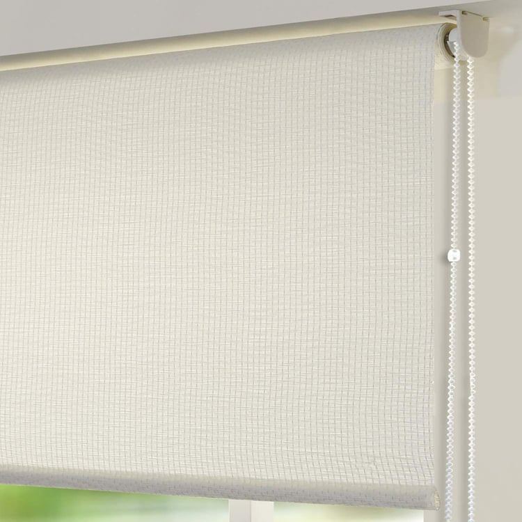 DECO WINDOW Off-White Chic Light Filtering Roller Blind - 48x84"