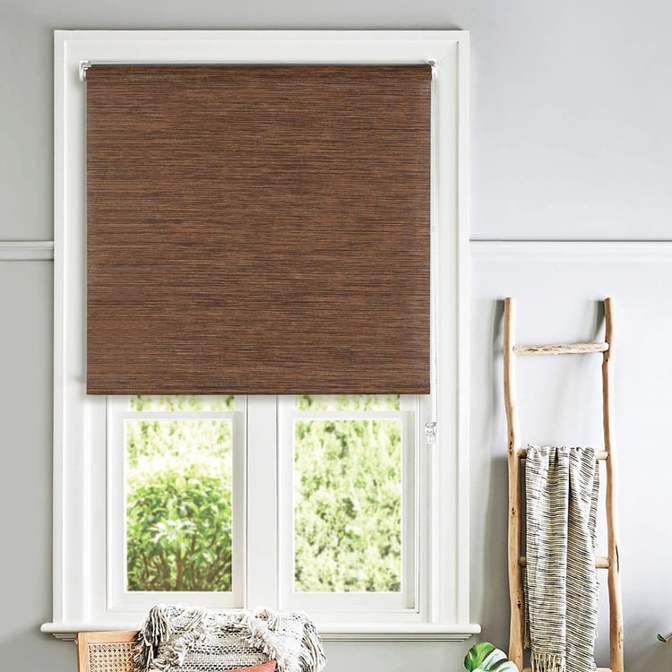 DECO WINDOW Brown Chic Light Filtering Roller Blind - 42x84"