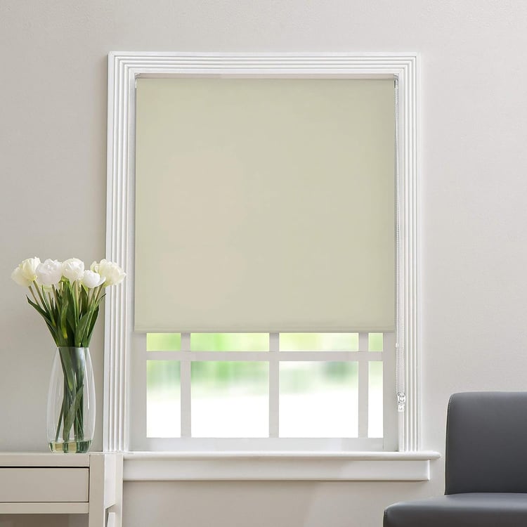 DECO WINDOW Off-White Blackout Roller Blind - 55x84