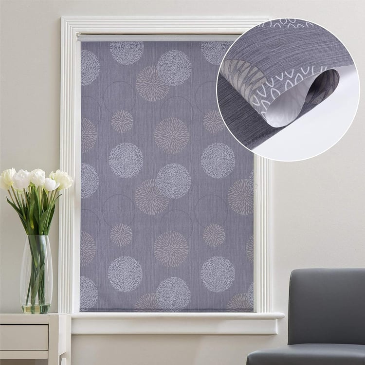 DECO WINDOW Grey Printed Roller Blind - 52x84