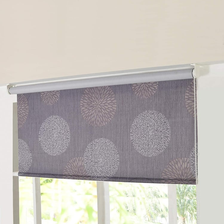 DECO WINDOW Grey Printed Roller Blind - 52x84