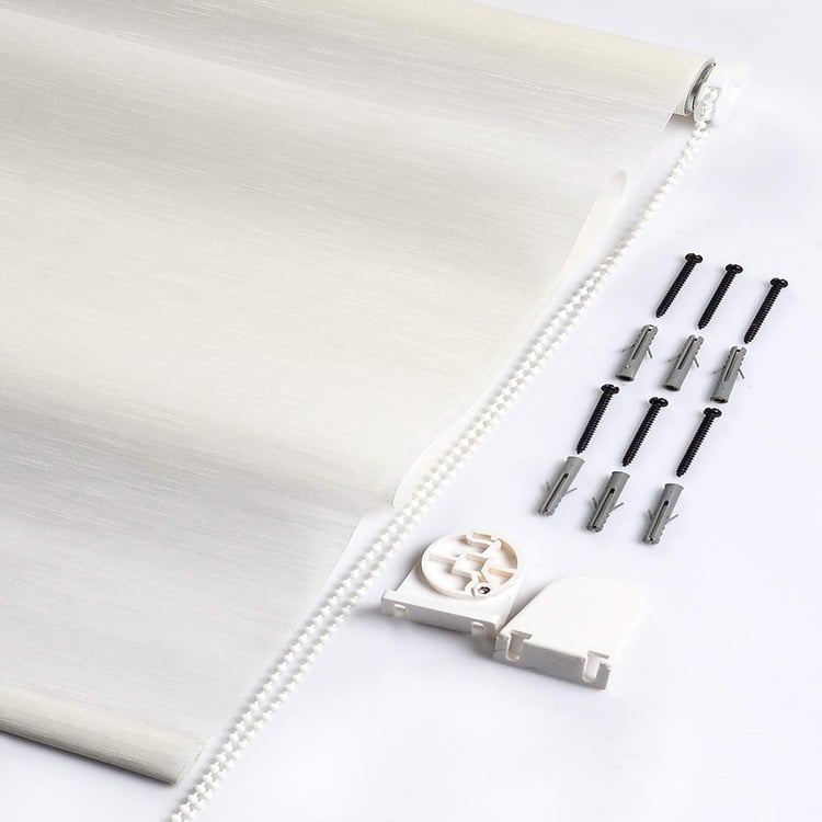 DECO WINDOW Off-White Sheer Roller Blind - 39x84