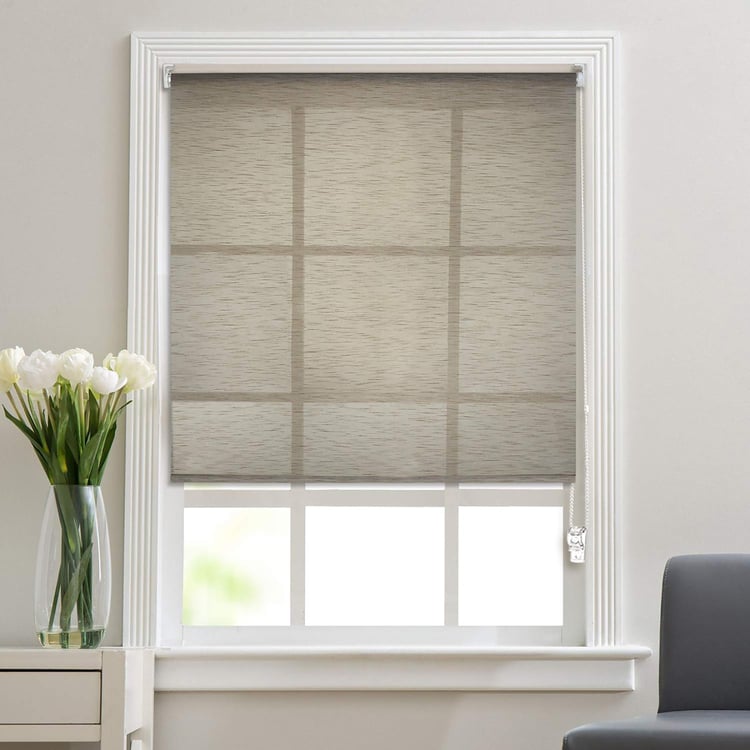 DECO WINDOW Beige Sheer Roller Blind - 41x84