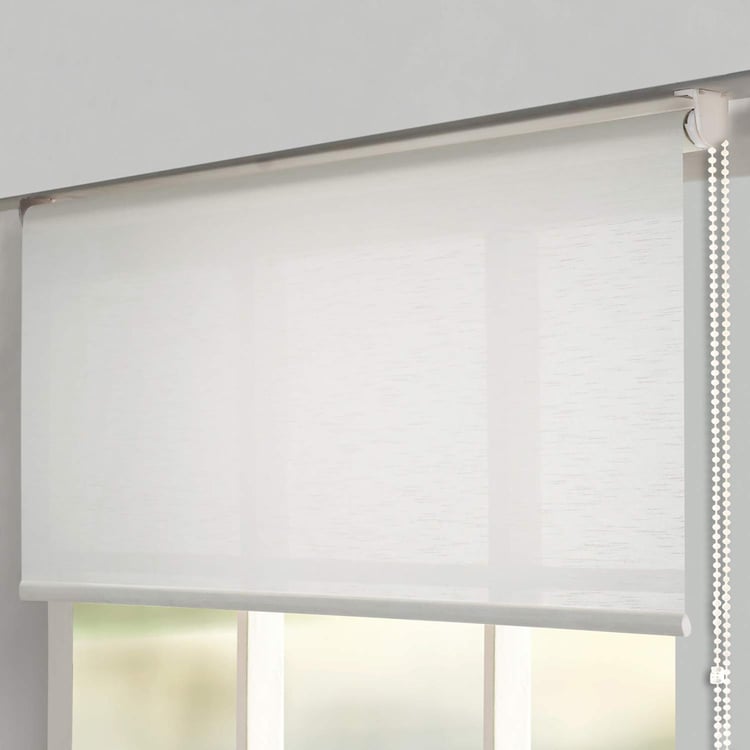 DECO WINDOW Off-White Sheer Roller Blind - 57x84
