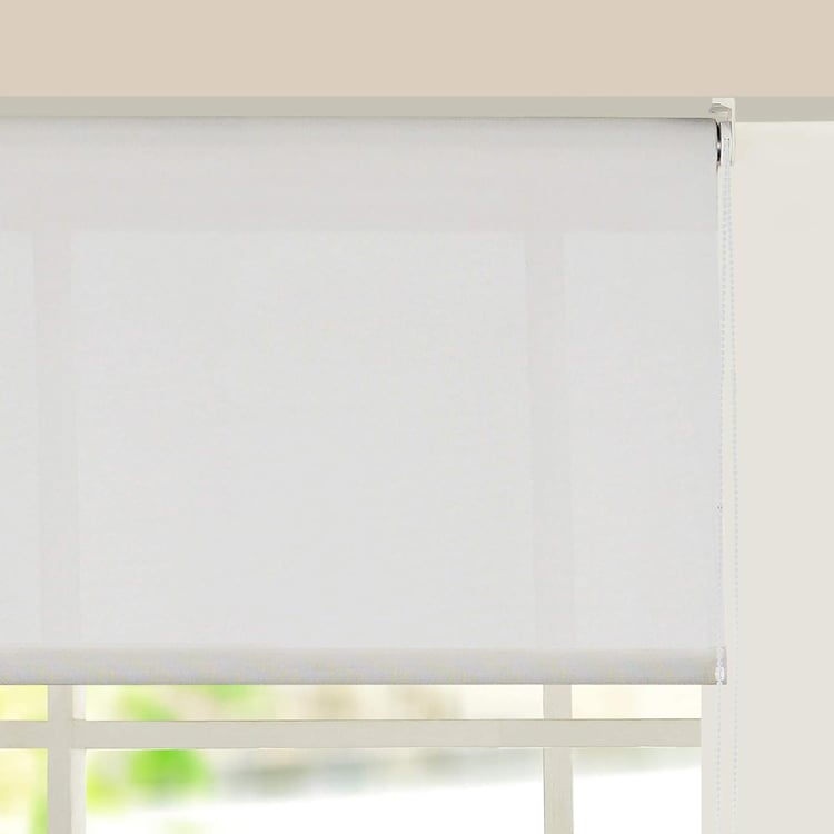 DECO WINDOW White Sunscreen Roller Blind - 41x84''