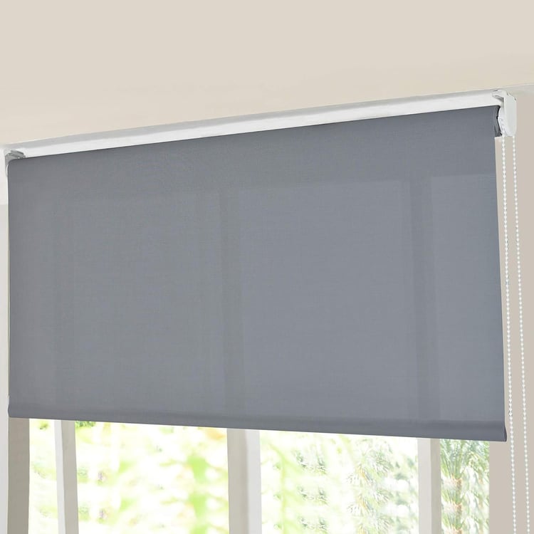 DECO WINDOW Grey Sunscreen Roller Blind - 41x84''