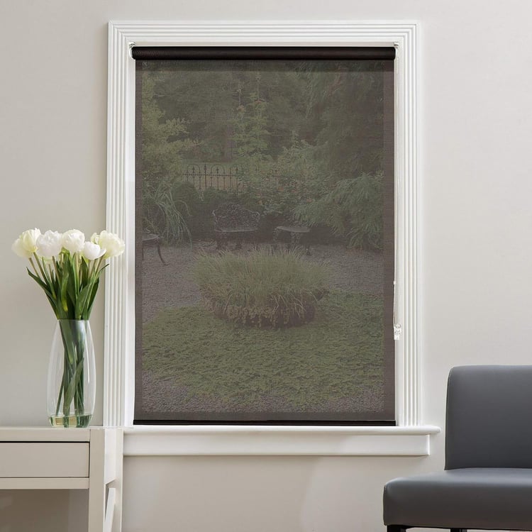 DECO WINDOW Brown Sunscreen Roller Blind - 60x84"