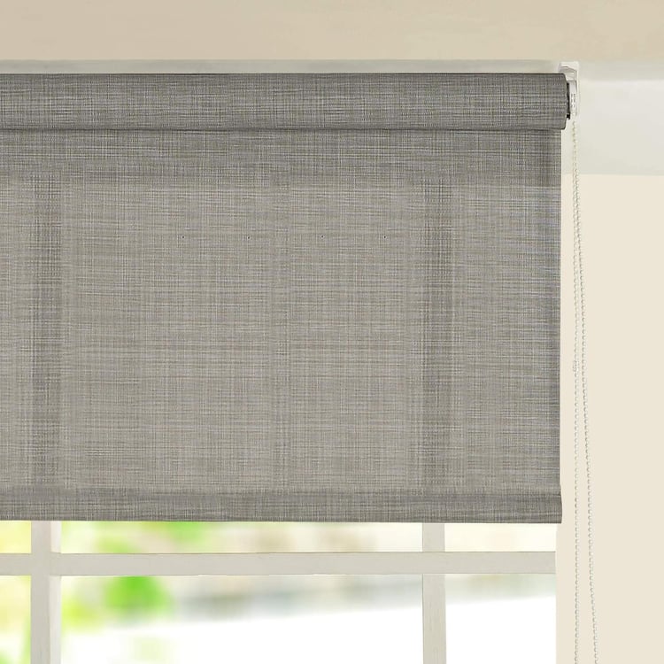 DECO WINDOW Grey Sunscreen Roller Blind - 51x84"