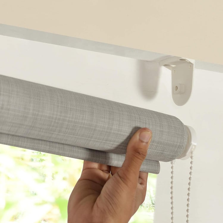 DECO WINDOW Grey Sunscreen Roller Blind - 51x84"