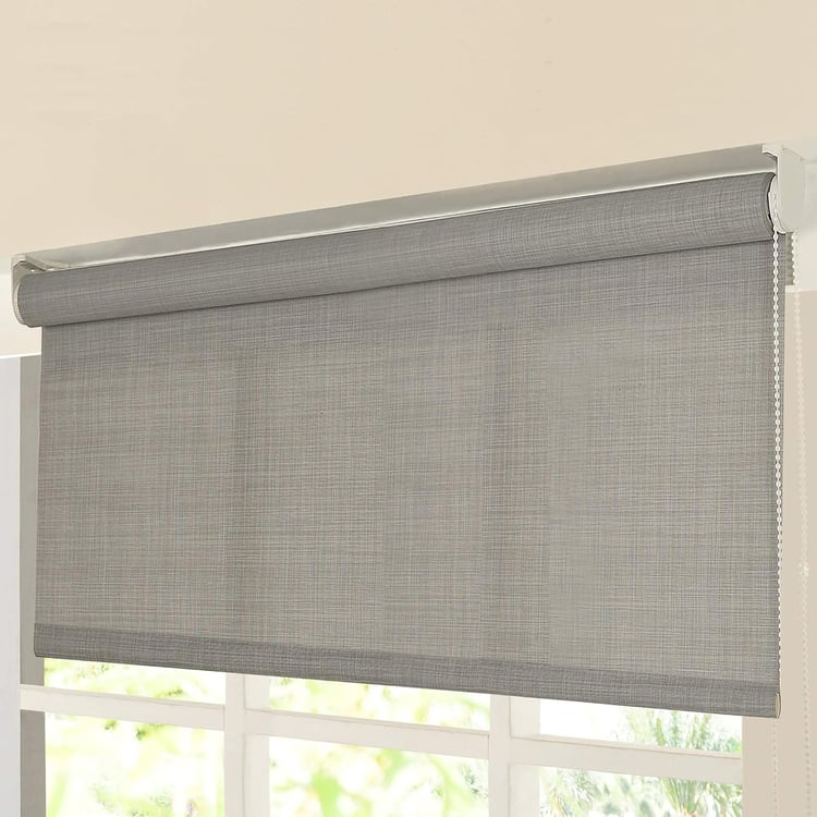 Buy DECO WINDOW Grey Sunscreen Roller Blind 52x84" from Deco Window