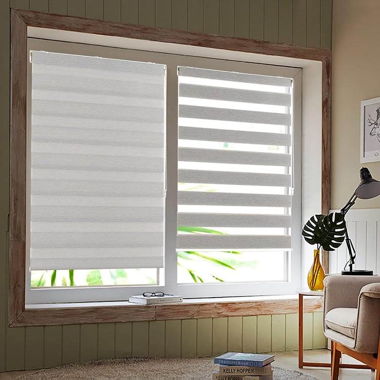 DECO WINDOW Grey Zebra Roller Blind - 36x84"