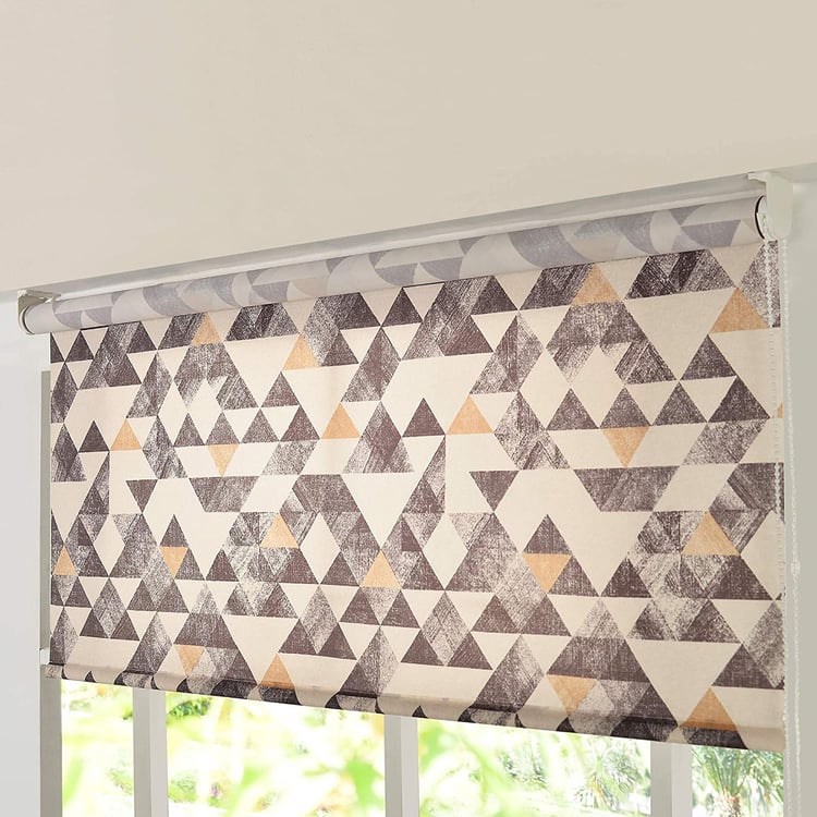 DECO WINDOW Grey Printed Roller Blind - 26x84