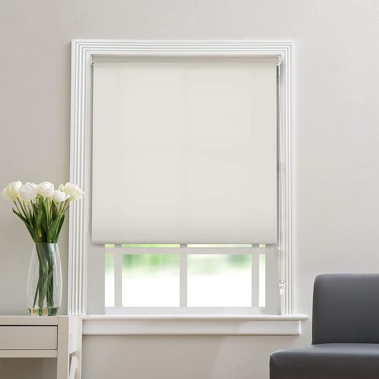 DECO WINDOW White Translucent Roller Blind - 30x84
