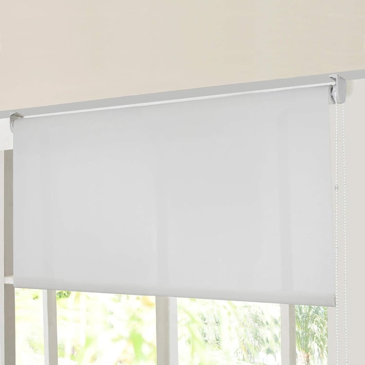 DECO WINDOW White Sunscreen Roller Blinds - 24x84