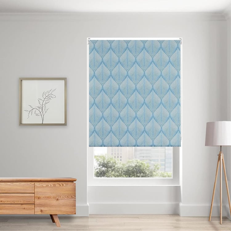 DECO WINDOW Blue Booti Roller Blind - 21x84"