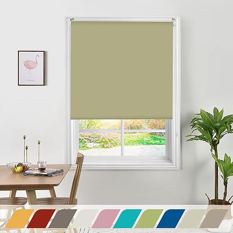 DECO WINDOW Green Blackout Roller Blind - 46x84