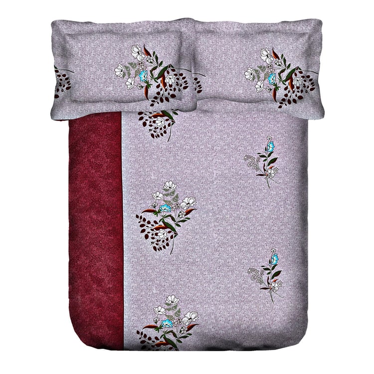 SWAYAM Verdant Blossom Spring's Embrace 160TC Cotton Queen Bedsheet Set