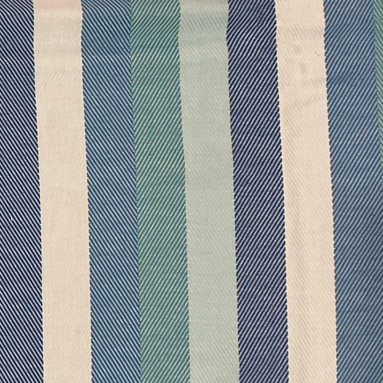 SWAYAM Aqua Stripes Oceanic Calm Cotton 2Pcs Single Bedsheet Set