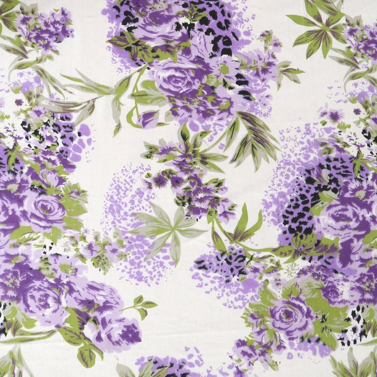 SWAYAM Whispering Lilacs 160TC Queen Bedsheet Set