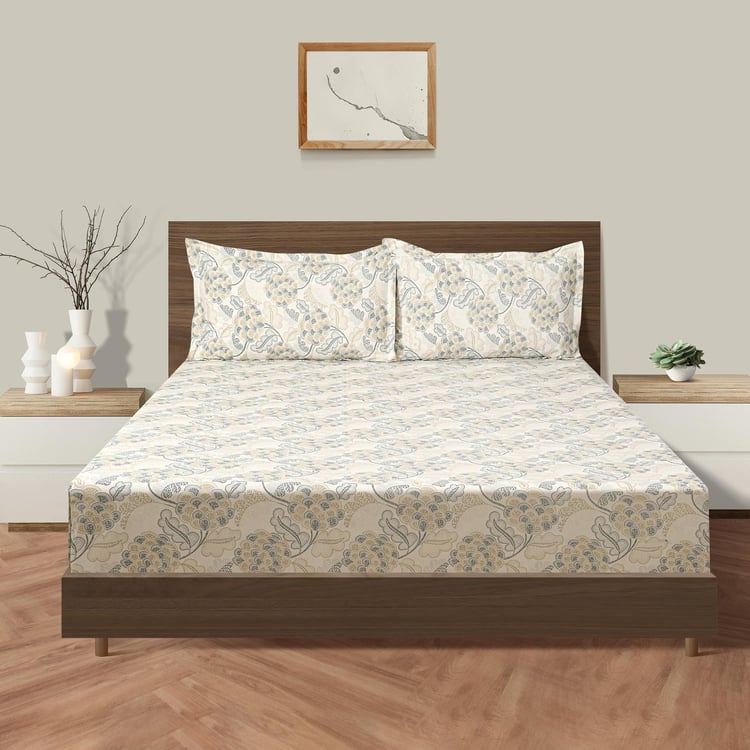 SWAYAM Sugar Apple Dreams 160TC Queen Bedsheet Set