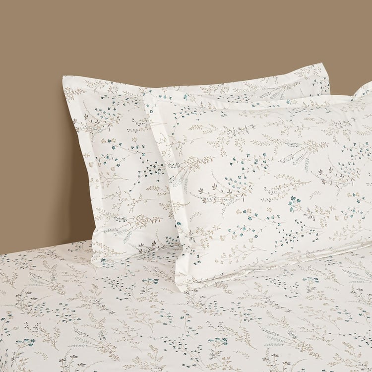 SWAYAM Fields of Grace 210TC Floral Whisper Queen Bedsheet Set