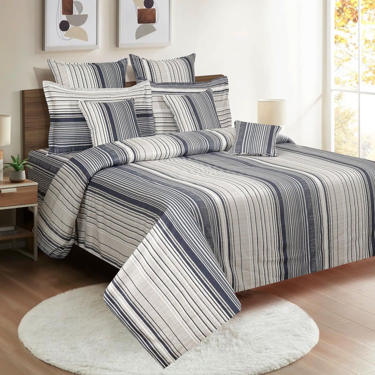 SWAYAM Geometric Mosaic 210TC Harmony Queen Bedsheet Set