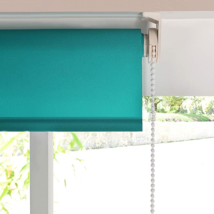 DECO WINDOW Teal Translucent Roller Blind - 36x84"