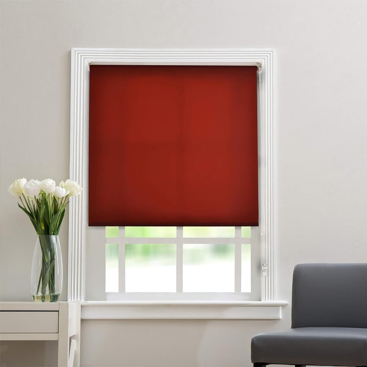 DECO WINDOW Red Translucent Roller Blind - 37x84"