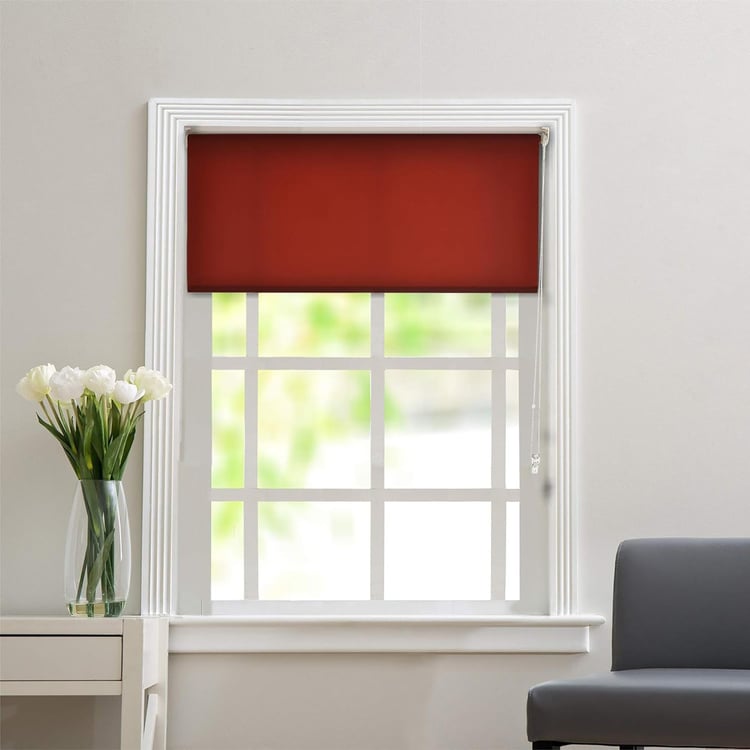 DECO WINDOW Red Translucent Roller Blind - 37x84"