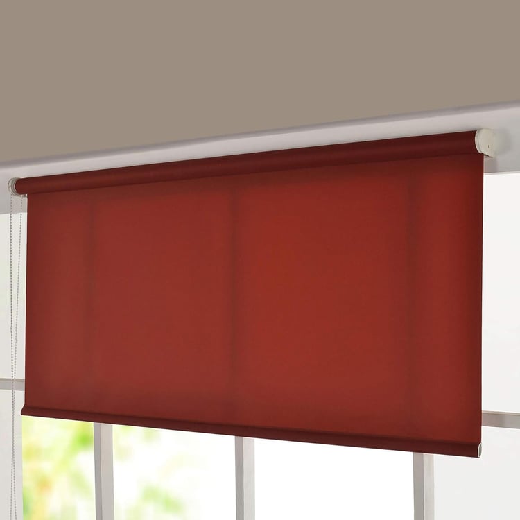 DECO WINDOW Red Translucent Roller Blind - 37x84"