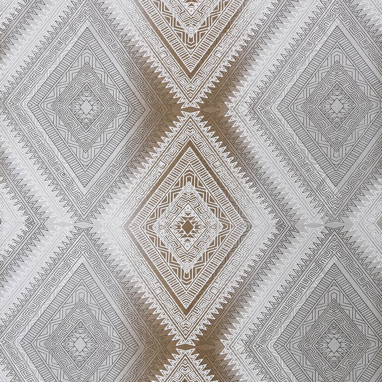 SWAYAM Diamond Dust Geometric Elegance Cotton King Bedsheet Set