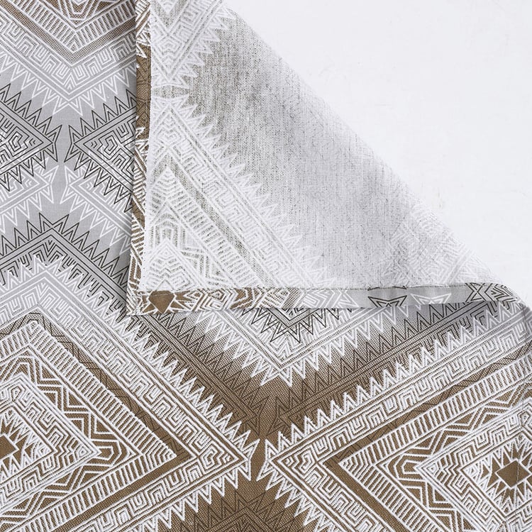 SWAYAM Diamond Dust Geometric Elegance Cotton King Bedsheet Set