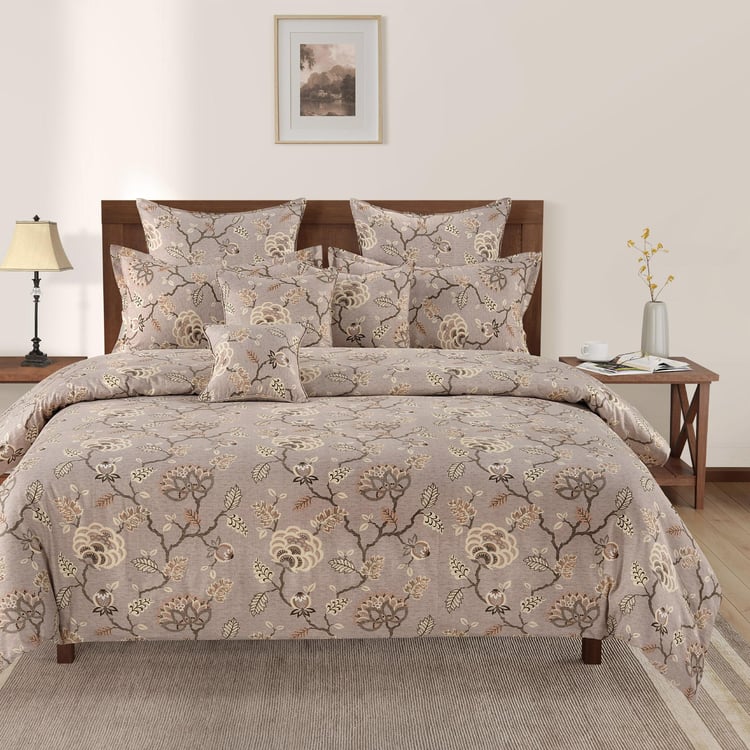 SWAYAM English Garden 210TC Pastel Floral Queen Bedsheet Set