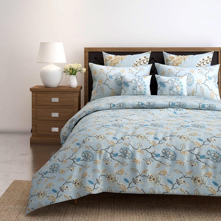 SWAYAM English Garden 210TC Floral King Bedsheet Set