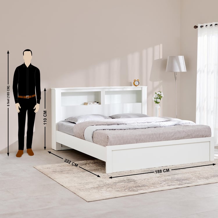 Helios Reynan Cannes King Bed - White