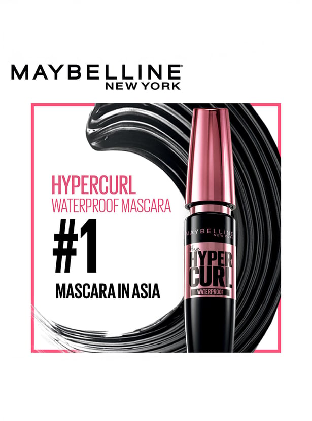 MAYBELLINE NEW YORK Hyper Curl Waterproof Mascara - Black - 9.2ml