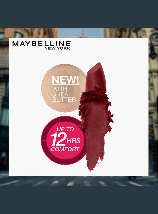 MAYBELLINE New York Color Sensational Creamy Matte Lipstick - Burgundy Blush - 3.9g