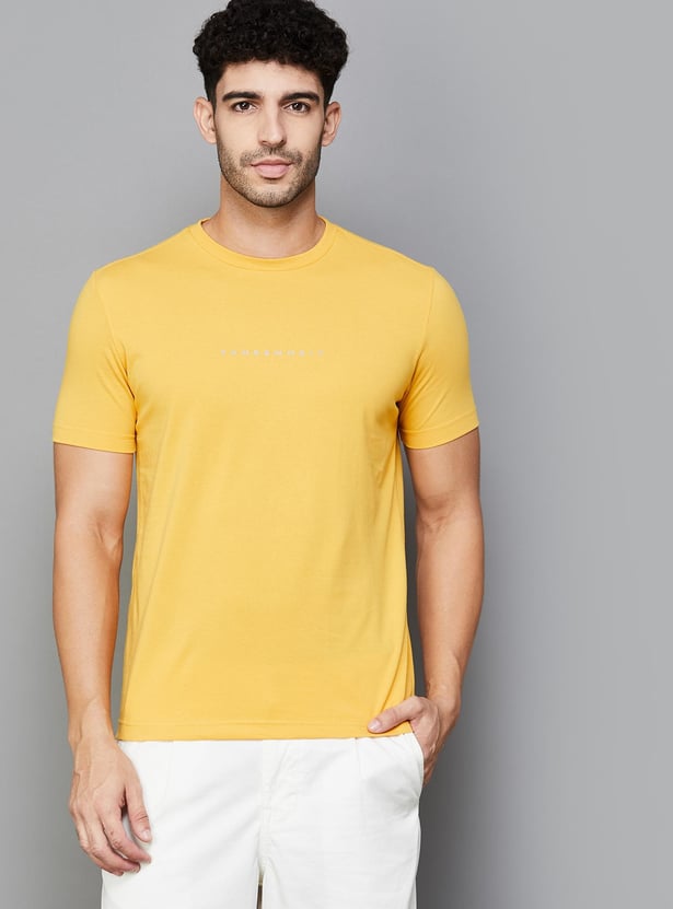 FAHRENHEIT Brand Print Slim Fit T-shirt - Pack of 3